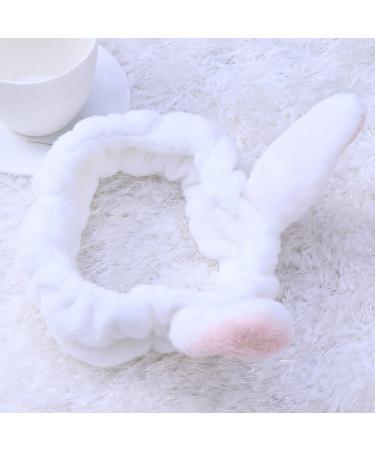 LALAFINA Face Washing Headband with Ears Easter Bunny Makeup Headband Rabbit Ears Hairband Bunny Ear Cosmetic Headband for Washing Face Shower Makeup Beige Spa Headband Bowknot - Buy Online on GoSupps.com