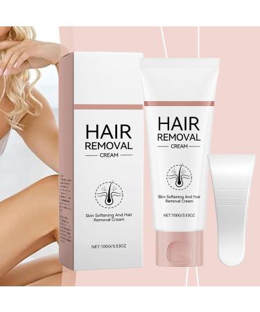  Jingmiger Facial Hair Removal Cream - 120ml Nourishing Hair Removal Cream with Spatula - Bikini Hair Removal Product For Women Face Arms Underarms Bikini Line Legs Intimate Area Care - Buy Online on GoSupps.com
