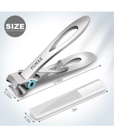 FUMAX Extra Wide Jaw Toe Nail Clippers for Seniors - Heavy Duty, Long Handle & Nail File - Ideal for Thick Nails - Men & Seniors - 15mm Opening - Buy Online on GoSupps.com