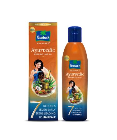 Parachute Advansed Ayurvedic Coconut Hair Oil | 25 Natural Ingredients to Control Hair Fall | Hair Loss and 7 Major Hair Problems | Helps in Headache Relief | 190 ml