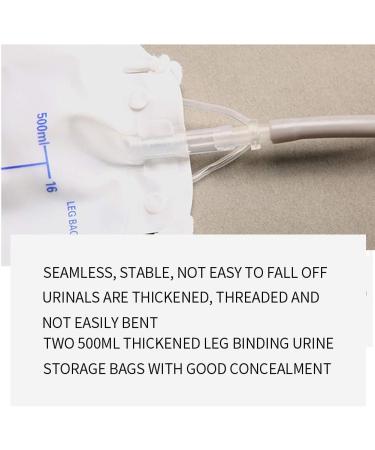 Man Recycled Urinal Bag Silica Gel Urine Funnel Catheter Holder Short Pants Black Transparent M Medium Black Transparent - Buy Online on GoSupps.com