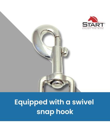 Shop 8m Equestrian Lunging Line - Soft Nylon Tug Line with Hand Loop & Carabiners | Orange/White/Turquoise - Buy Online on GoSupps.com