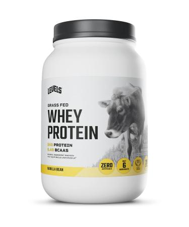 Levels Grass Fed Whey Protein Powder No Artificials 24G of Protein Vanilla Bean 2LB Vanilla 2 Pound (Pack of 1)