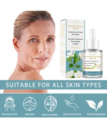 Camellia Japonica Hydrating Serum for Face Anti-Aging Wrinkle-Reducing Facial Treatment with Hyaluronic Acid Vegan & Cruelty-Free 1 Fl Oz Camellia Flower - Buy Online on GoSupps.com