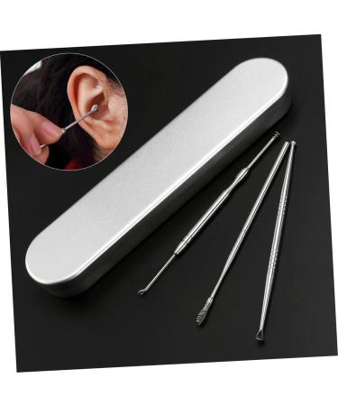 FRCOLOR Ear Wax Cleaner Kit - 3pcs Ear Scoops & Tools for Safe Ear Wax Removal - Stainless Steel Ear Cleaning Set - Buy Online on GoSupps.com