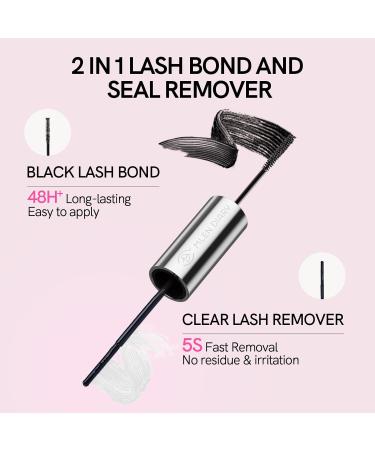 Lash Bond & Seal Remover 2 in 1 Cluster Lash Glue & Remover for Individual Lashes | Waterproof Long-Lasting Fast 5s Removal No Residue - Shop Worldwide - Buy Online on GoSupps.com