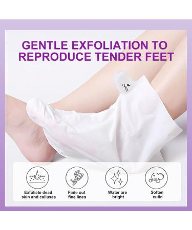 2 Pairs Foot Peel Mask for Hard Skin Exfoliating Foot Peel Mask Callus Remover For Feet Cracked Heel Treatment Foot Mask Peel Foot Moisturiser Socks for Cracked Heel Dead & Dry Skin Lavender - Buy Online on GoSupps.com