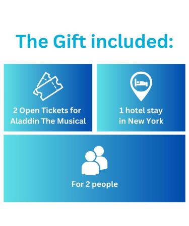 Aladdin The Musical Experience Gift Package | 2 Tickets & Hotel Night in NYC | Easy Online Booking - Buy Online on GoSupps.com