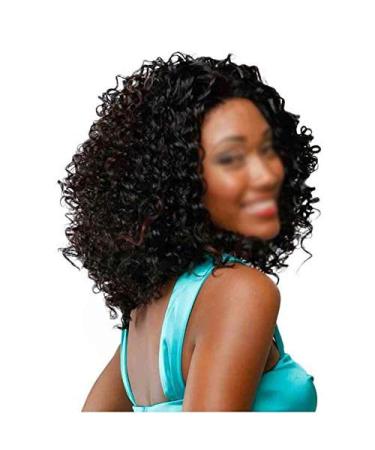 BGHJUE Brazilian Virgin Hair Short Bob Curly Lace Front Wigs for Black Women - 30cm Black & Light Brown - Buy Online on GoSupps.com