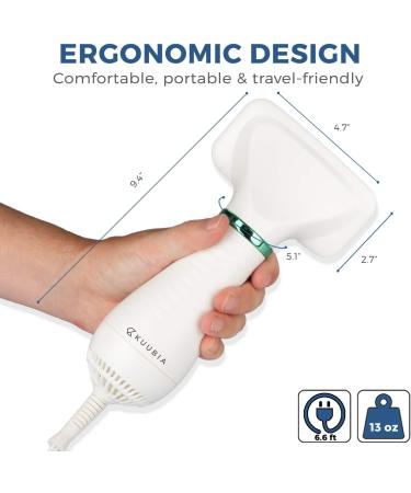 KUUBIA Pet Hair Dryer | Portable 2-in-1 Grooming Dryer with Brush | Adjustable Temperature for Small & Medium Dogs/Cats - Buy Online on GoSupps.com