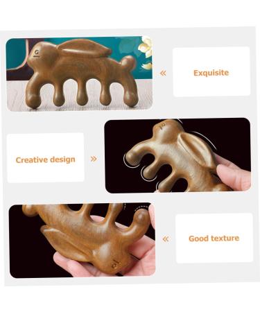 Magiclulu Green Sandalwood Massage Comb | Multifunctional Wooden Scalp Massager for Effective Scalp Nursing & Relaxation - Buy Online on GoSupps.com