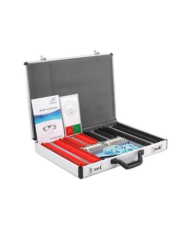 IINCOOY 266 Trial Lenses Set Optical Test Lens Container Plastic Rim Aluminum Case Including Test Frame 266pcs