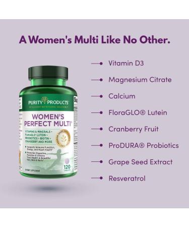 Purity Women's Perfect Multi Balanced Multivitamin - Supports Urinary Tract Health & Immune System - 120 Tablets - Buy Online on GoSupps.com