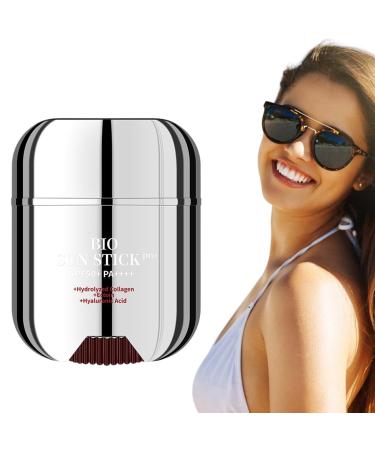 Sunscreen Stick Beach Defense SPF 50+ Sunblock Waterproof Moisturizing Cream Portable Skin Protection 1 Stick for Women Men Face Bodysuit Outdoor Hot Summer Days