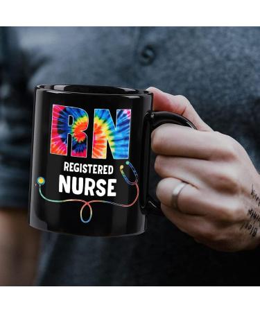 Personalized Nurse Coffee Mug - Custom Stethoscope Design - Ideal Nurse Gifts for RN Birthday & Nurse's Day - 11 & 15oz Tie Dye Ceramic Cup - Buy Online on GoSupps.com