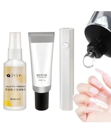 Fovolat Strong Solid Nail Glue - Solid Glue for Nail Polish Kits Press On Nail Kit UV Nail Glue Solid Gel for Nails Multi-Function for Nail Salon - Buy Online on GoSupps.com