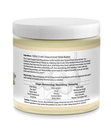 Pure Natural African Ivory Shea Butter 16oz - 100% Pure Body Butter for Dry Skin Eczema Stretch Marks & Anti-Aging - Shop Internationally - Buy Online on GoSupps.com
