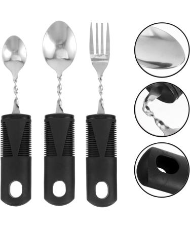 3-Part Stainless Steel Flexible Cutlery Set | Portable Utensils for Disabled & Elderly | Adaptive Eating Solutions - Buy Online on GoSupps.com