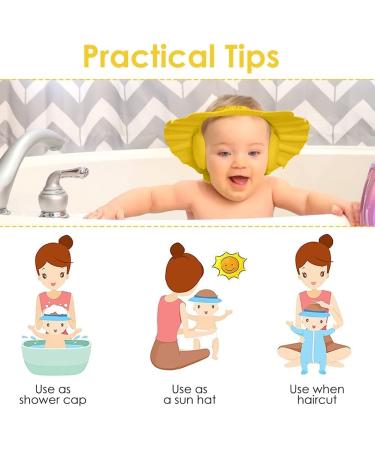 Adjustable Kid Shampoo Cap with Ear Protection - Baby Shower Hat for Hair Washing, Shield for Eyes, Ear, and Face - Toddlers, Kids, Infants - Buy Online on GoSupps.com