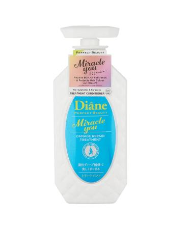 Moist Diane Miracle You Hair Conditioner with Pump Hair Treatment for Damaged Dry and Color Treated Hair Japanese Hydrating & Moisturizing Natural Organic Conditioner 15.2 fl oz/450 mL