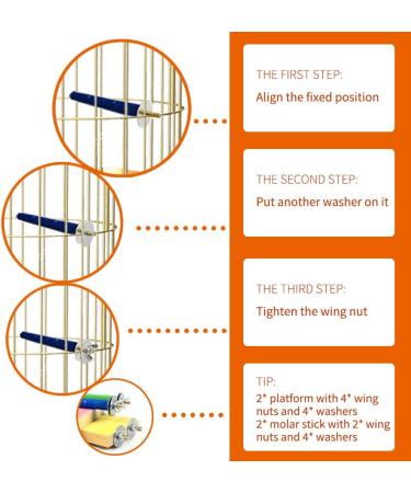 MoHern Bird Perch Toys - Colorful Parrot Stand, Sleep & Chew 4 Pcs Set - Buy Online on GoSupps.com
