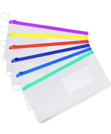Timgle 200 Pcs Dental Zipper Pouches 10 x 4 Inch Zipper Lock Dental Carrying Case with Business Card Holder Clear Toothbrush Pouch for Dental Hygiene Products Dental Office Prizes Assorted Colors