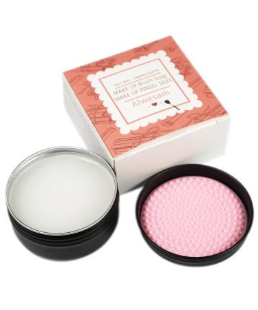 Makeup Brush Sponge Soap Cleaner with Silicone Scrubber Cleaning Mat (Small 2.12 oz) Small 2.12 Ounce