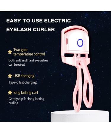 Rechargeable Heated Eyelash Curler - Wiasihsy Electric Curler with 2 Heating Modes for Quick Long-Lasting Curls - Pink - Buy Online on GoSupps.com