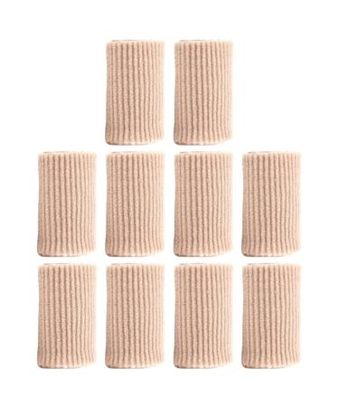 10PCS Toe Tubes Sleeves Toe Protectors Women Toe Spacers Toe Cushion Tube Toe Separator for Bunion Relief Toe Pressure Pain Hammer Toe Callus Corn Blister 3 Size 3X1.5X1.5CM