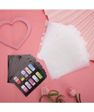 Nail Stencils 20pcs Colour PET Nail Art Printing Template Nail Art Sticker Manicure Decor for Household Nail Salon