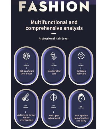 TIYETA Professional Ionic Salon Hair Dryer 4000W Blow Dryer Constant Temperature Low Noise Curly Hair Care Hairdryer Blowdryer Includes Diffuser and Concentrator Purple - Buy Online on GoSupps.com