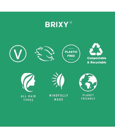 BRIXY Balance Shampoo Bar for Oily Hair - Argan Oil & Provitamin B pH Balanced Vegan Plastic Free 4oz Mint Eucalyptus - Buy Online on GoSupps.com