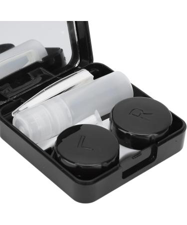 ANGGREK Contact Lens Case Set - Stylish Alphabet Design for Men & Women | Black Contact Lens Care Case - International Shipping Available - Buy Online on GoSupps.com