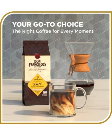 Don Francisco's Caf moulu au caramel torr faction moyenne - 100 % arabica caf aromatis sachet de 355 ml Caramel 12 g (Lot de 1) - Buy Online on GoSupps.com