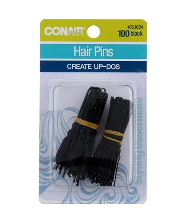 Conair Hair Pins Create Up-Dos Black 100 Pieces