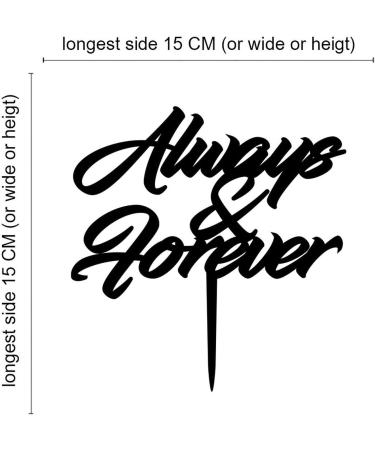 Always and Forever Torten Attachment | Wedding Cake Accessories | Acrylic Black | Best Trial Cake Decor for Your Special Day - Buy Online on GoSupps.com