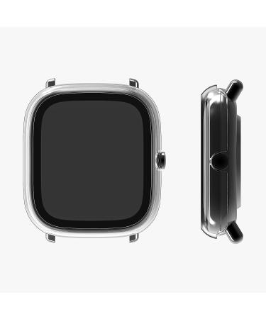 kwmobile Huami Amazfit GTS 2 Mini Cover Set - Tempered Glass with Plastic Frame - Dark Blue/Transparent (2-Pack) - Buy Online on GoSupps.com