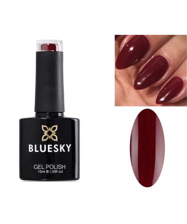 Bluesky Gel Nail Polish RED TEMPTATION RICH DEEP RED Chip Resistant 10 ml (Requires Drying Under UV LED Lamp)