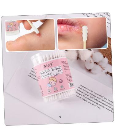 Organic Cotton Swab Tips for Babies & Makeup - 4 Boxes of Premium Ear & Head Swabs - 7.3x0.4cm White - Buy Online on GoSupps.com