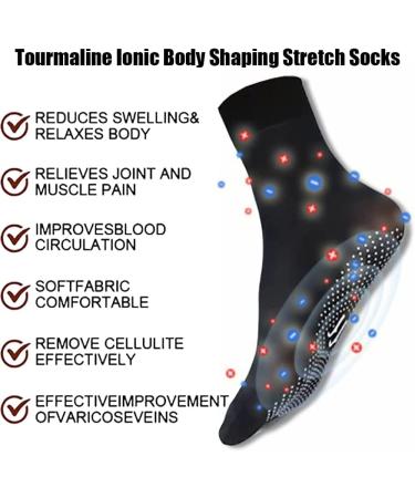 Tourmaline Ionic Body Shaping Socks | Lymphatic Slimming & Foot Massage | Summer Slimming Socks for Toned Skin - Buy Online on GoSupps.com