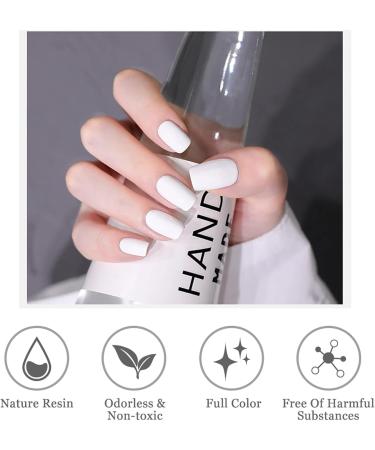 White Gel Nail Polish - Waterproof Gel Nail Varnish - Soak Off UV LED Nail Polish Gel - Long Lasting and Chip Resistant Gel Varnish - Nail Art Starter Manicure DIY at Home (B001 White) - Buy Online on GoSupps.com