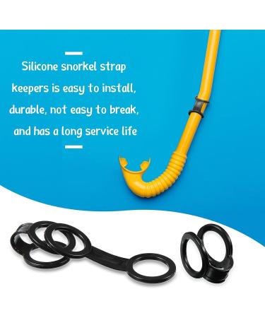 Dive Snorkel Clip Set - 16 Pcs Universal Plastic Silicone Keeper for Snorkel Mask - Black Attachment Gear Spare Part for Snorkeling and Diving - Buy Online on GoSupps.com