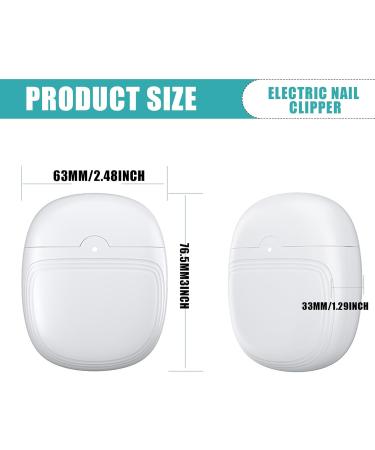 Molbory Electric Nail Clippers - Automatic Cutter for Adults Seniors & Infants - Professional Nail Care (White) - Buy Online on GoSupps.com