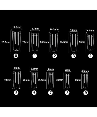 500pcs Natural French Acrylic Fake Nails Art Tips - Transparent False Nails with Box for Women & Girls - Buy Online on GoSupps.com