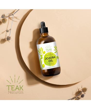Cold Pressed Organic Jojoba Oil - Natural Unrefined Moisturizer for Skin Hair & Nails - 4 oz | International Shipping Available - Buy Online on GoSupps.com