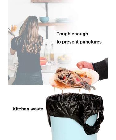 Vest Trash Bags Bin Liners Tote Bag Household Kitchen Garbage Bag General Garbage Plastic Bags 45X50cm-20Pcs*5Rolls/Bag Silver 15 roll - Buy Online on GoSupps.com