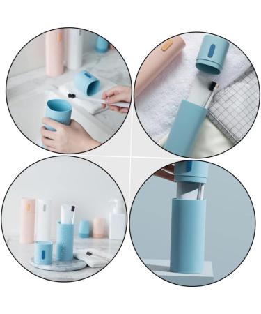 Minkissy 2-Piece Travel Toothbrush Set - Portable Toothpaste Case & Outdoor Toothbrushes - Durable & Convenient - Perfect for Travel (Blue 19x6.2cm) - Buy Online on GoSupps.com