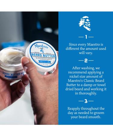 Maestro's Classic Beard Butter | Mark of a Man Blend | 4 oz (Pack of 1) - Buy Online on GoSupps.com