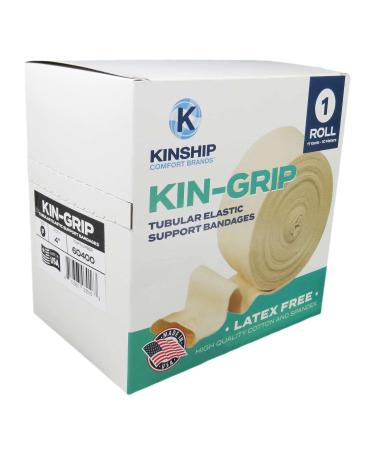 KinGrip Tubular Elastic Support Bandages by Kinship Comfort Brands Tubular Bandage Protects Fragile Skin Latex-Free Wound Care for Edema and Lymphedema Support | Made in USA | Size F 4 x10 MTR SIZE F - (4 x 10 Meters)