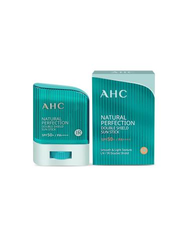 gadi place AHC Natural Perfection Double Shield Sunstick 14g / 0.493 Oz (Green) SPF50+ PA++++ | UV Protection | Sunscreen | Sun Protection for Face and Body | Sun stick Korean | K-Beauty